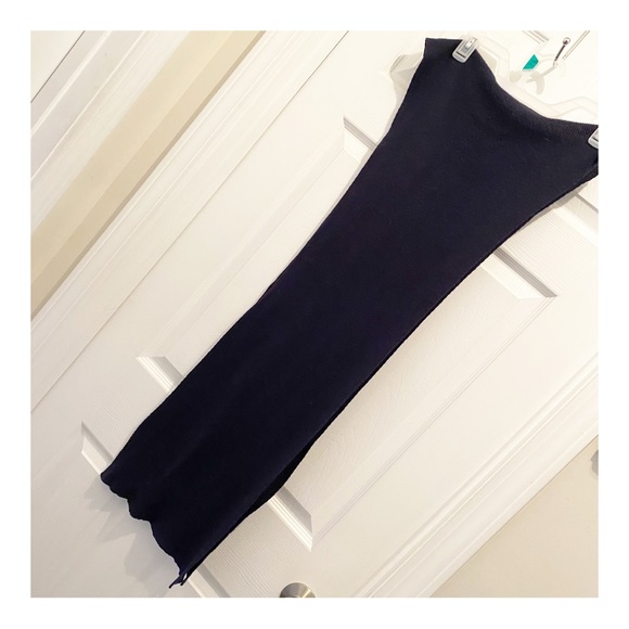 38 Daniel Cremieux Cotton & Cashmere Navy Blue Unisex Scarf - Picture 2 of 6